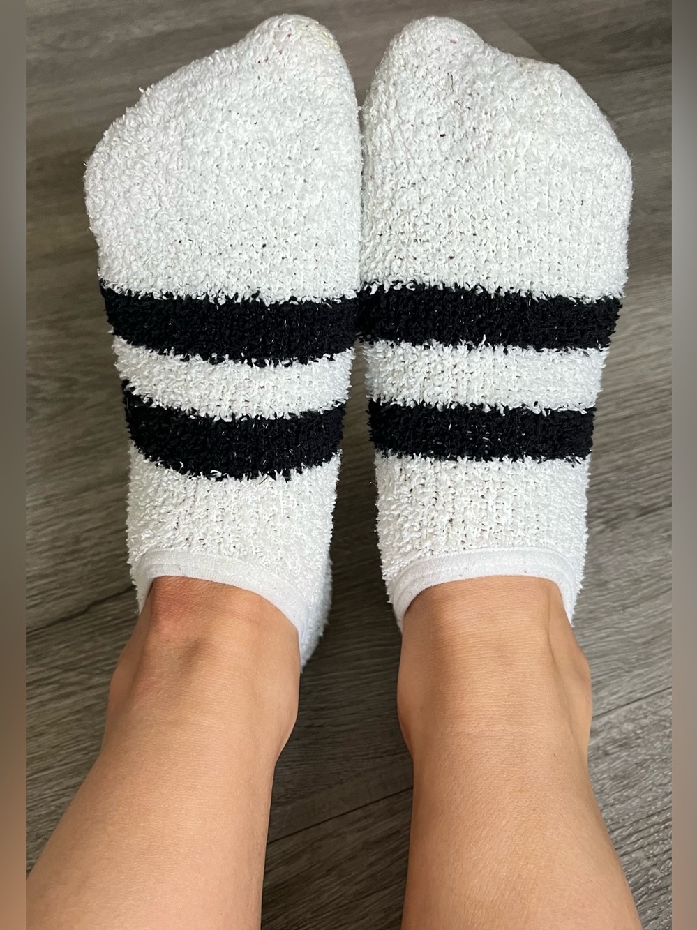 Women’s size 7 black & white grippy socks